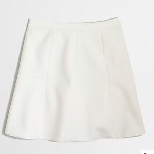 J crew ivory flared skirt sz 0